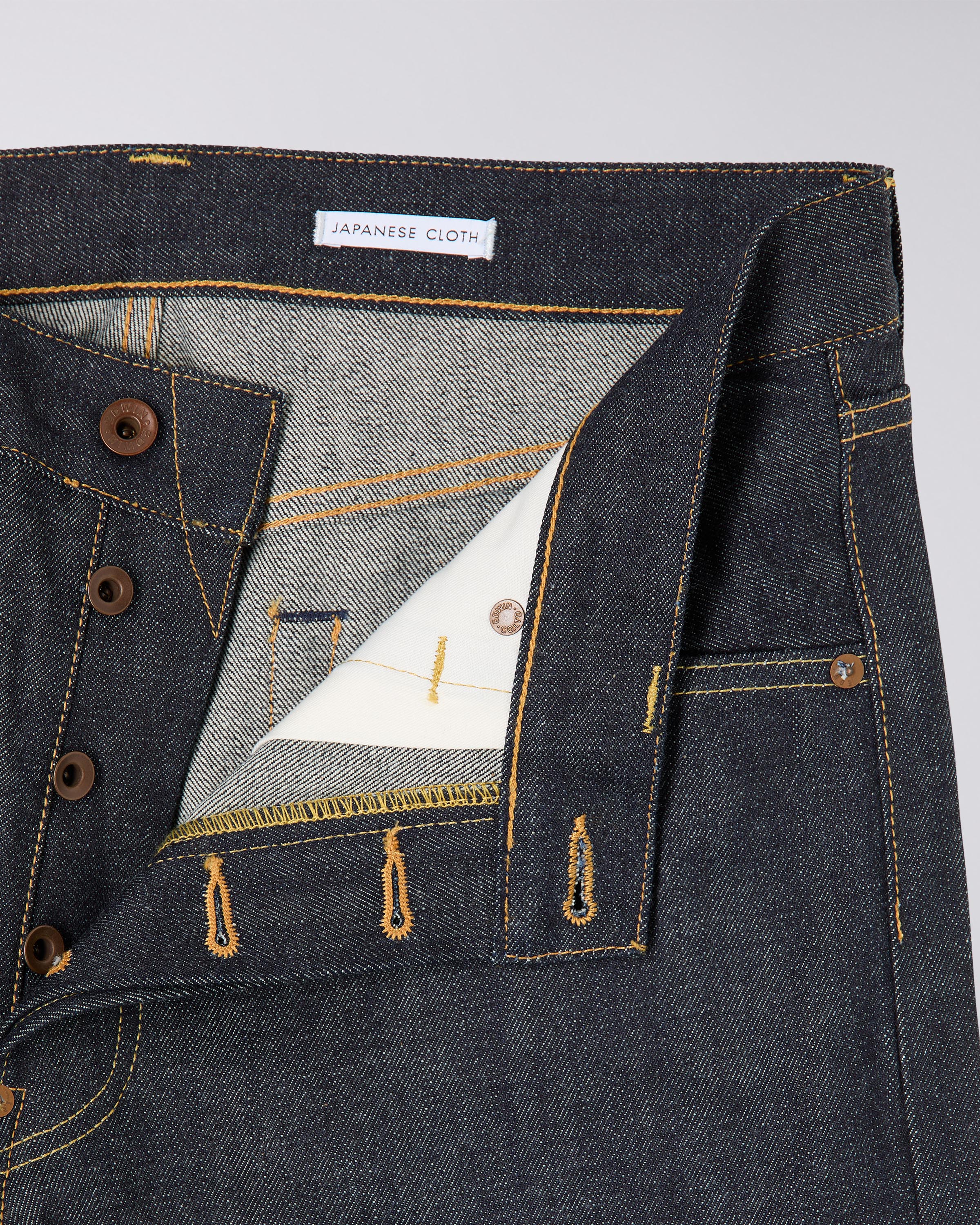 EDWIN Nashville - Straight Fit - Red Listed Selvage Denim - Blue - Unwashed