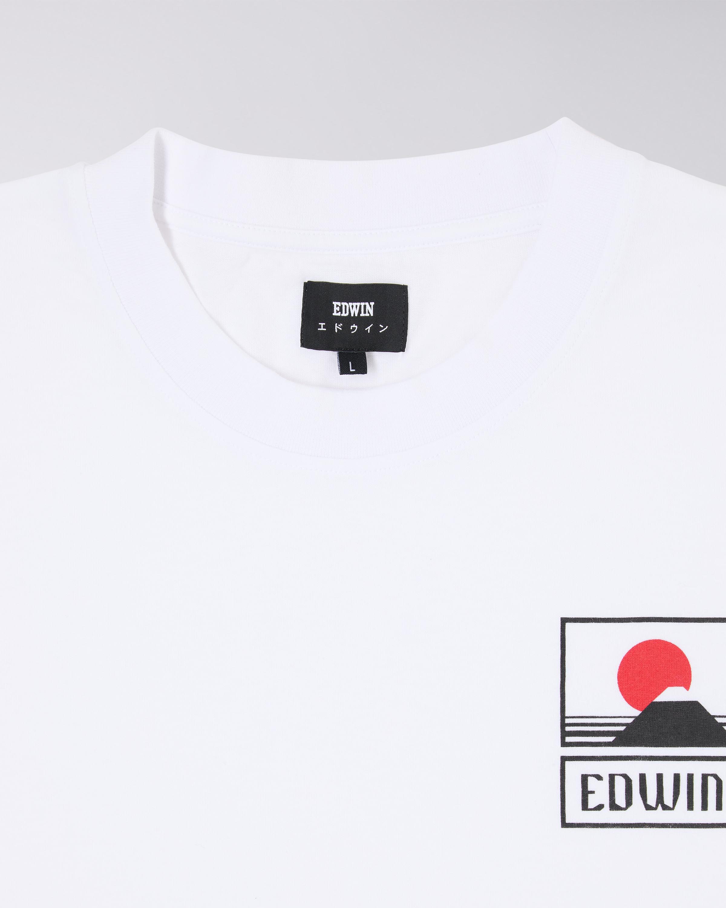 Edwin Sunset On Mt. Fuji Short Sleeve T-Shirt, Navy Blazer, S