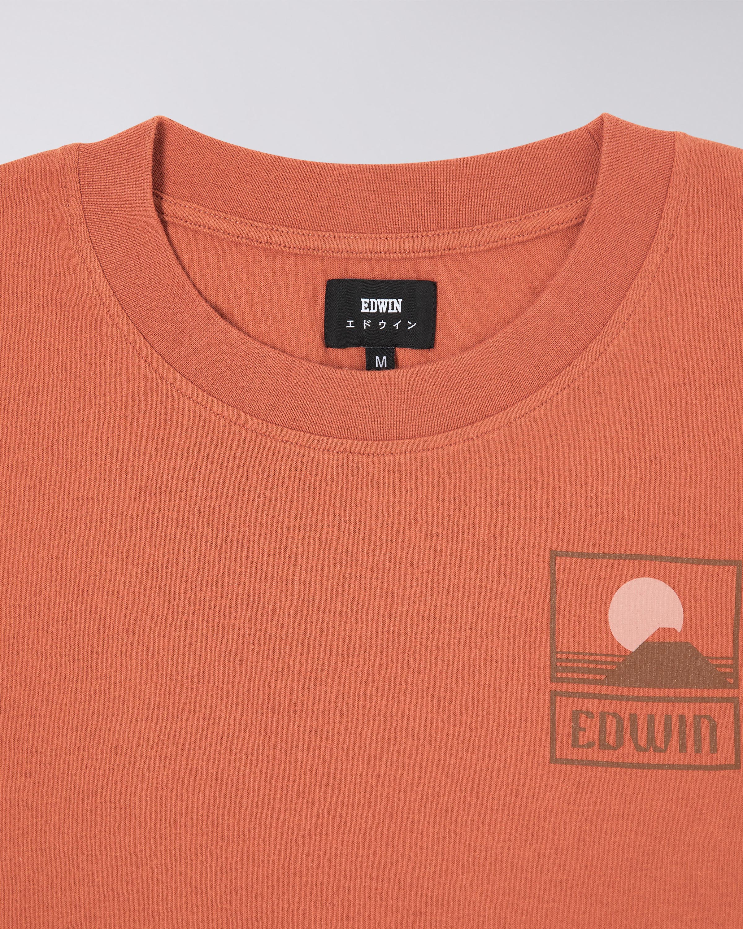 Edwin Sunset On Mt. Fuji Short Sleeve T-Shirt, Navy Blazer, S