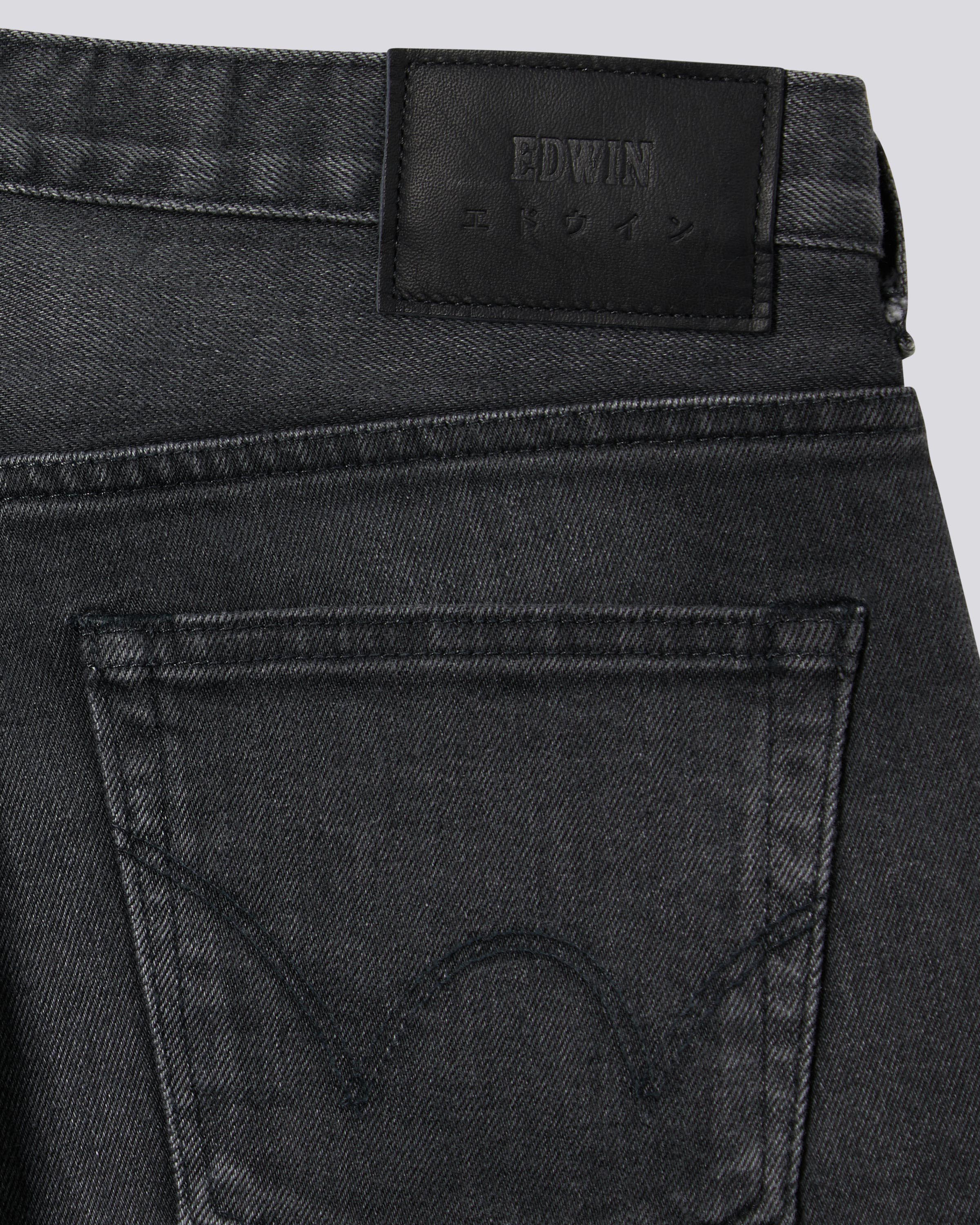 black slim fit tapered jeans
