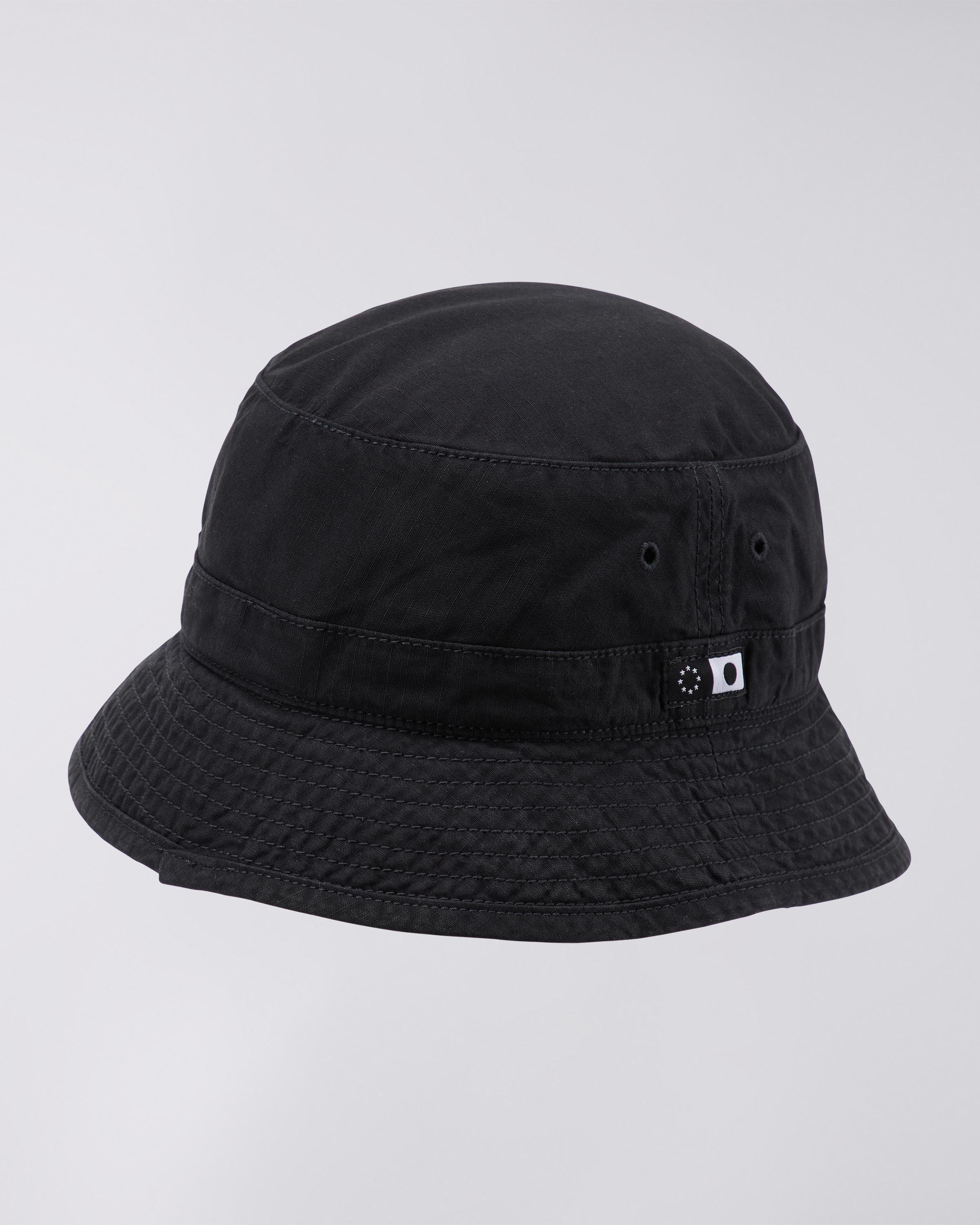 EDWIN Bucket Hat Black garment dyed