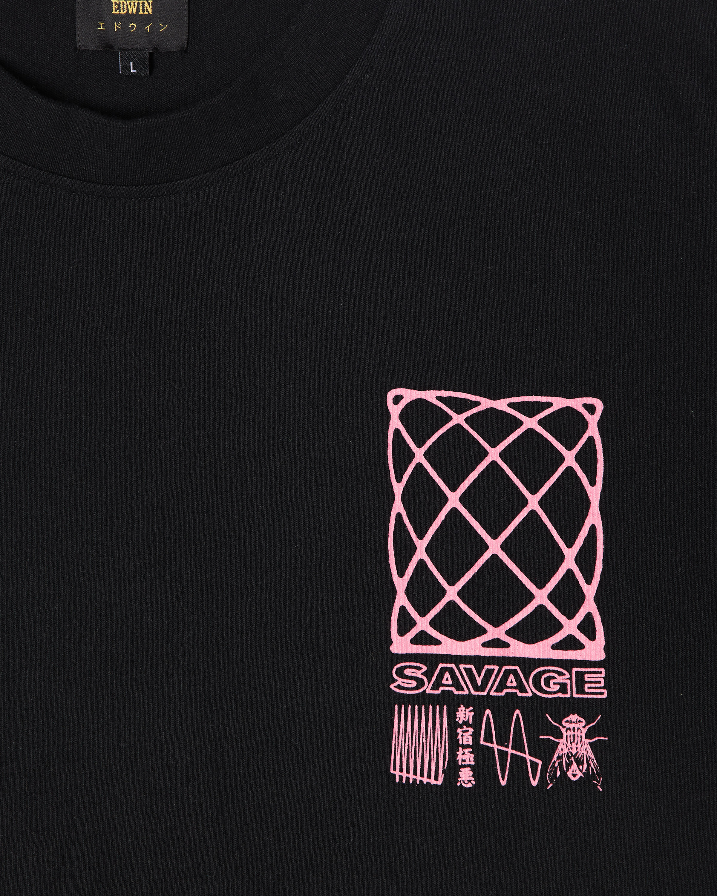 EDWIN Shinjuku Savage T-Shirt - Black