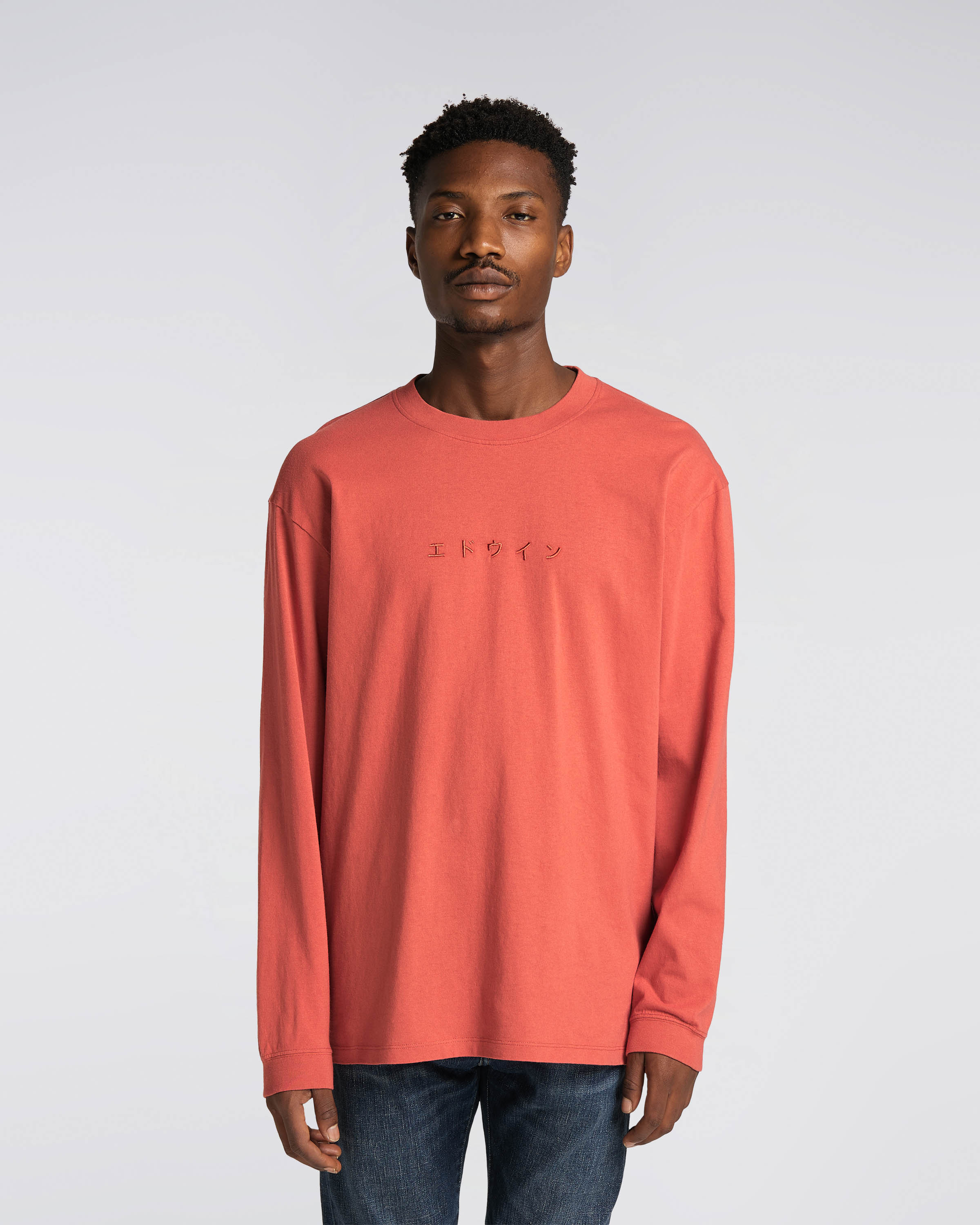 EDWIN Katakana Embroidery T-Shirt LS 