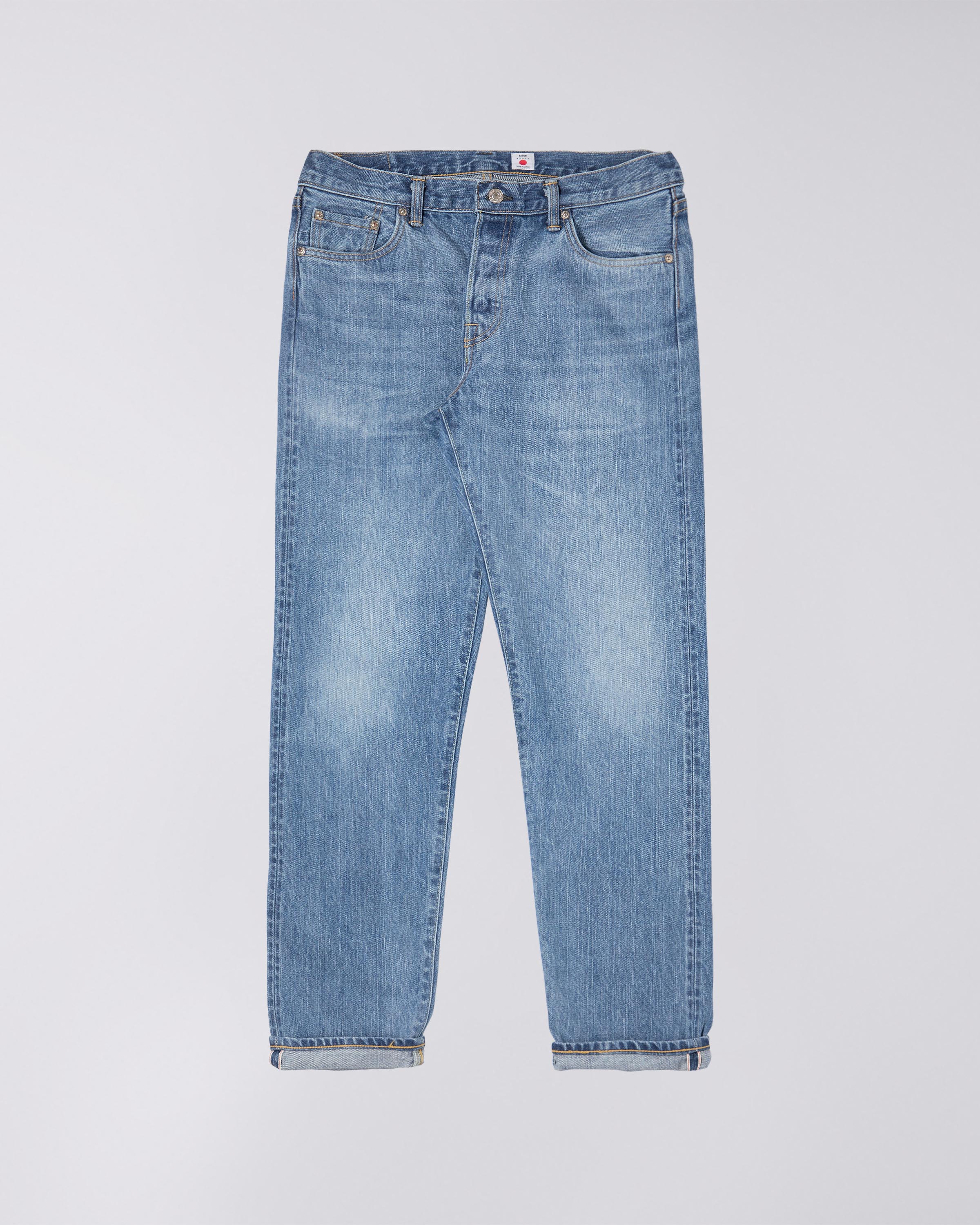 EDWIN Regular Tapered Jeans - Kurabo Recycle Denim Red Selvage - Blue -  light used