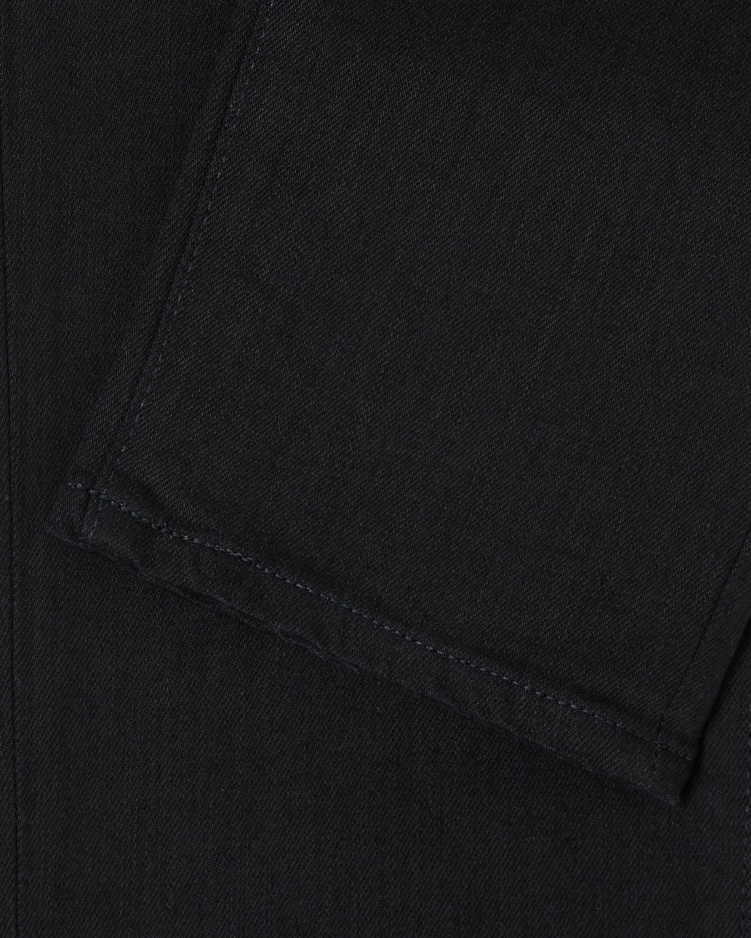 black polyester jeans