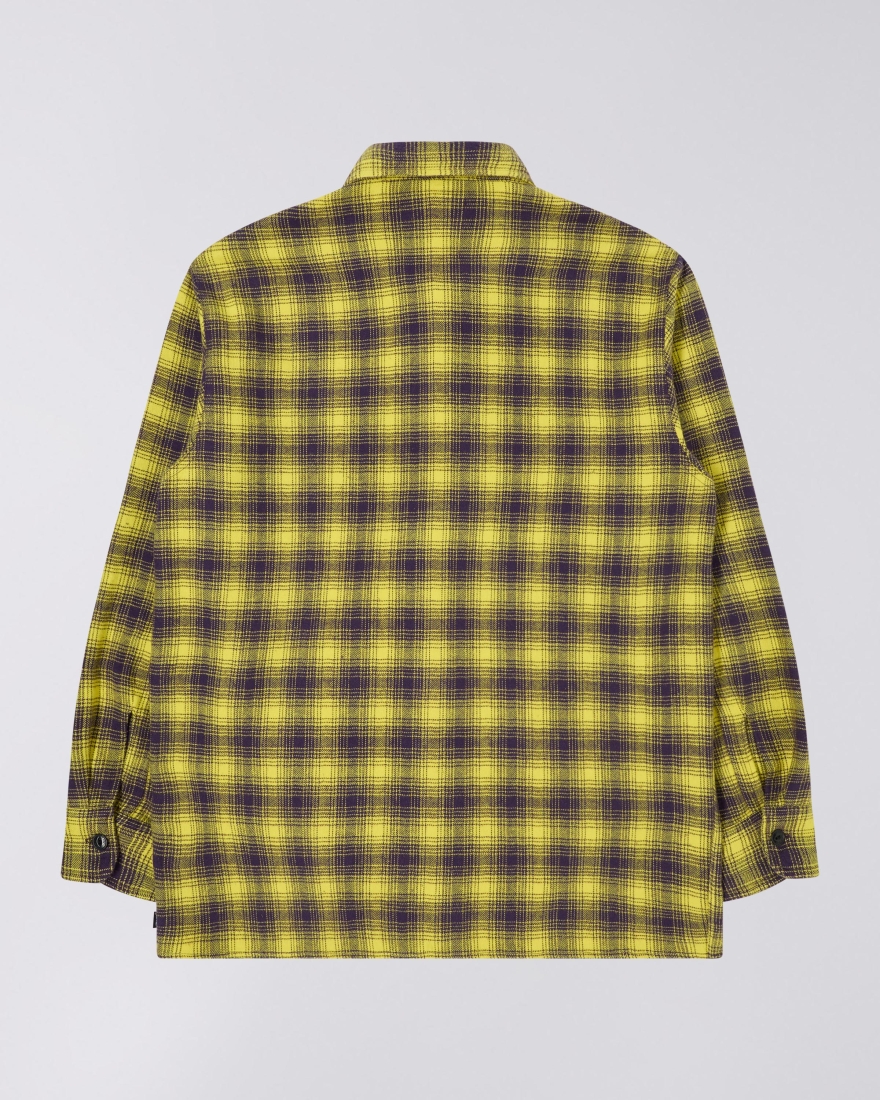 EDWIN Big Shirt LS Plumeria Purple / Blazing Yellow