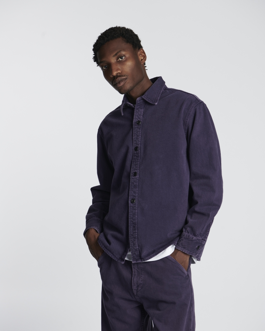 EDWIN Sebastian Shirt LS Purple Plumeria