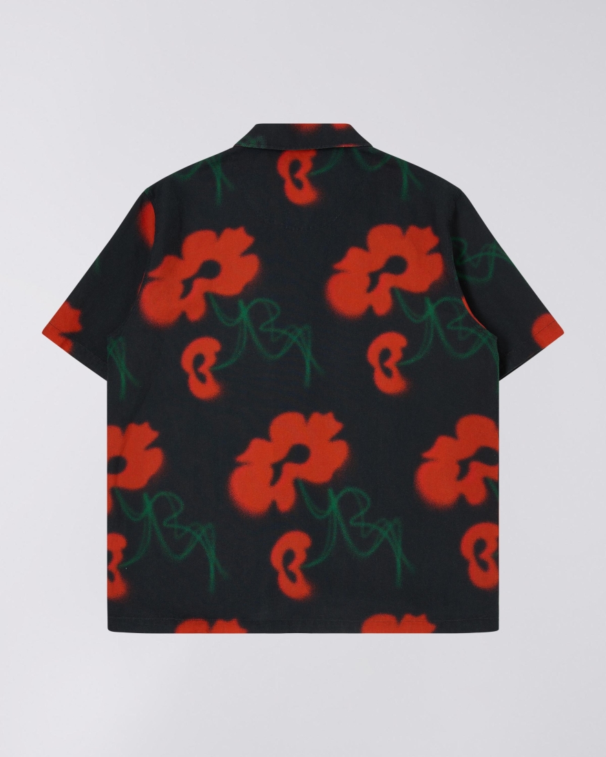 EDWIN Garden Society Shirt SS Red / Black