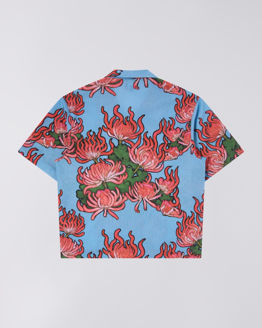 EDWIN Kiku Shirt SS Blue / Red