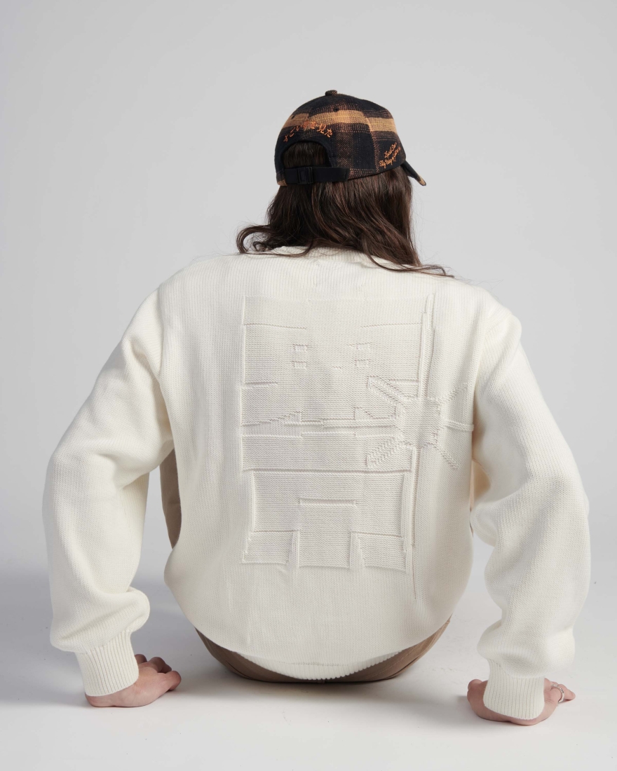 EDWIN Union Sweater Off White