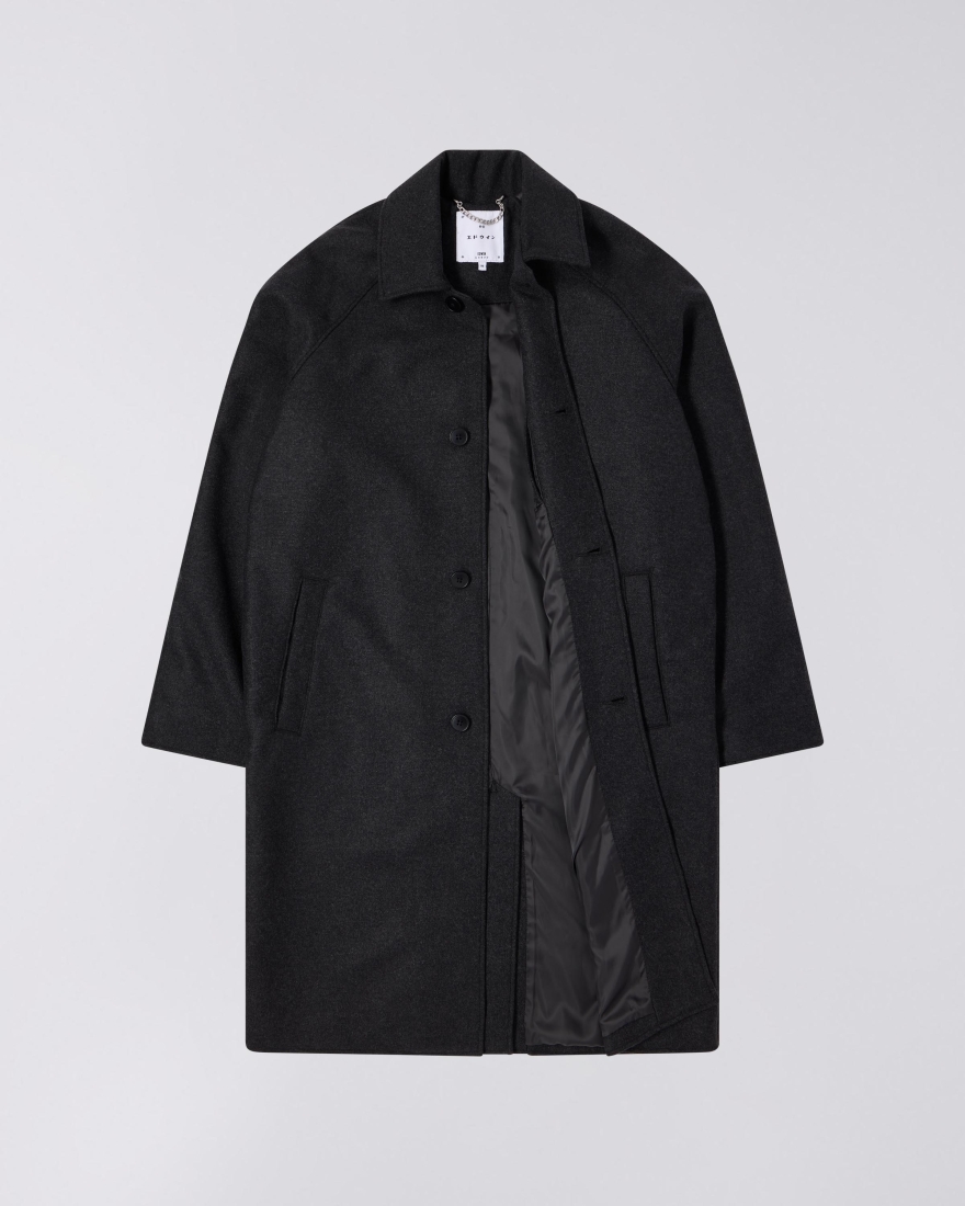 EDWIN Mac Wool Coat Dark Grey Marl