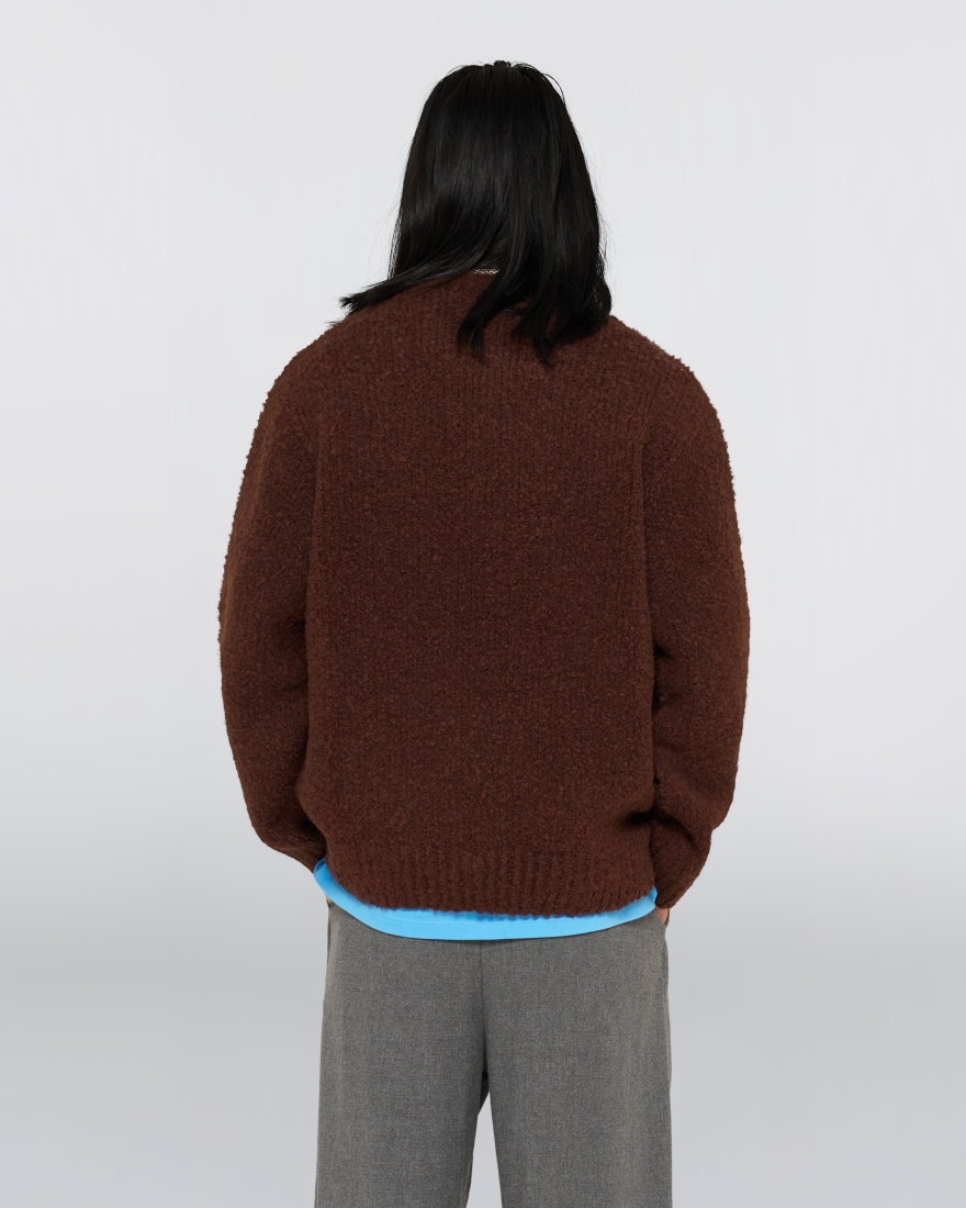 EDWIN Dun Textured Sweater Rum Raisin