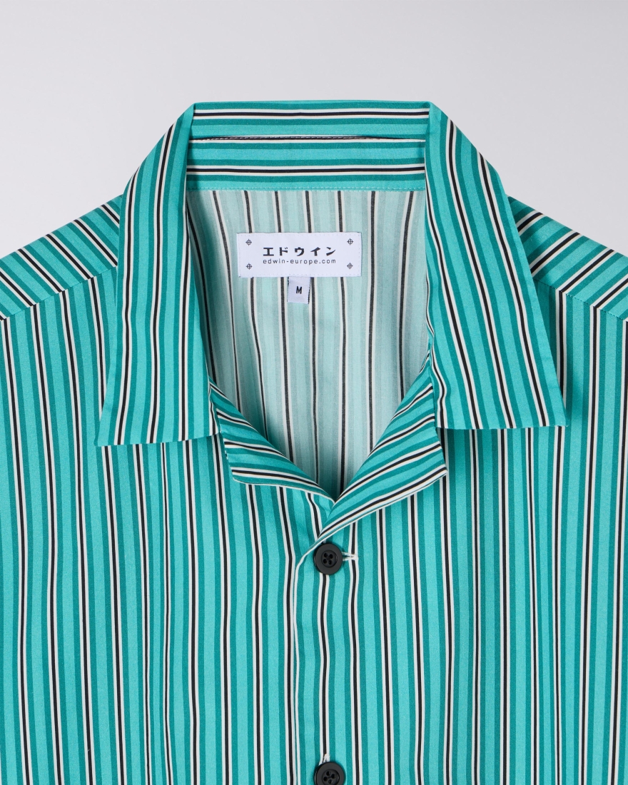 EDWIN Saga Shirt SS Green / White