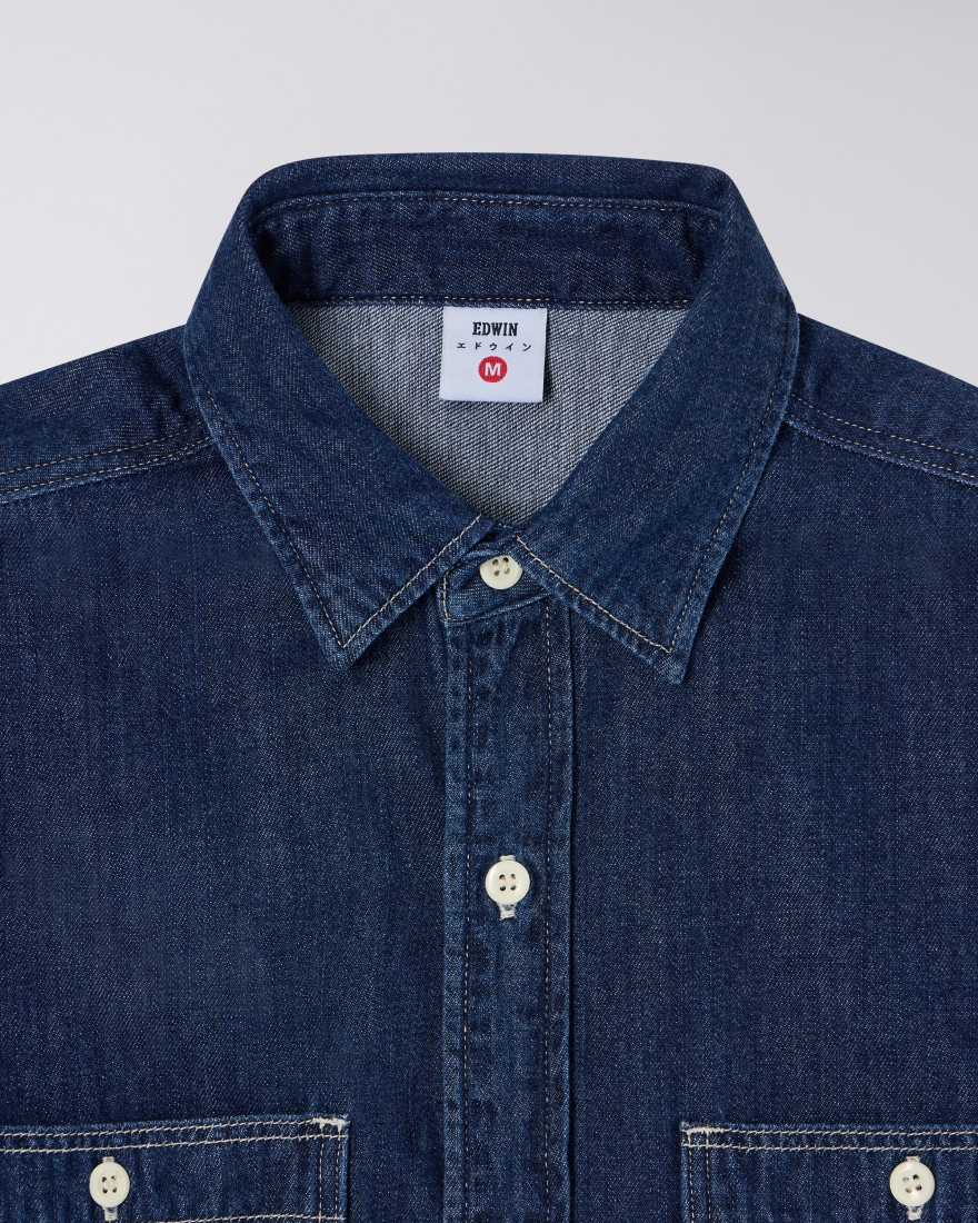 EDWIN Work Shirt Blue