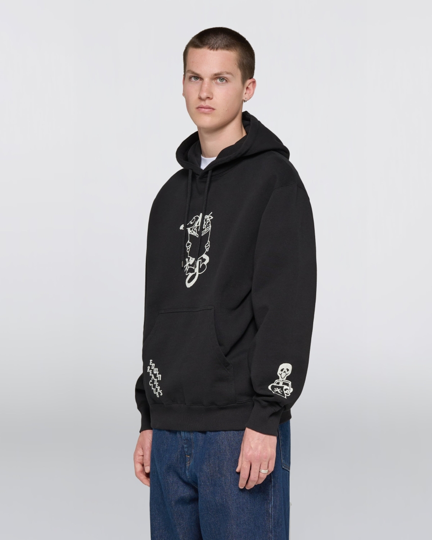 EDWIN Always Reading Hoodie Sweat Black