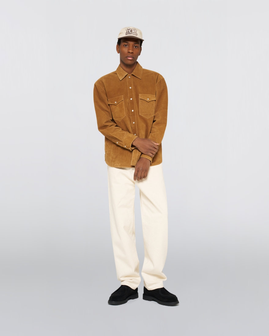 EDWIN Western Suede Shirt LS Brown