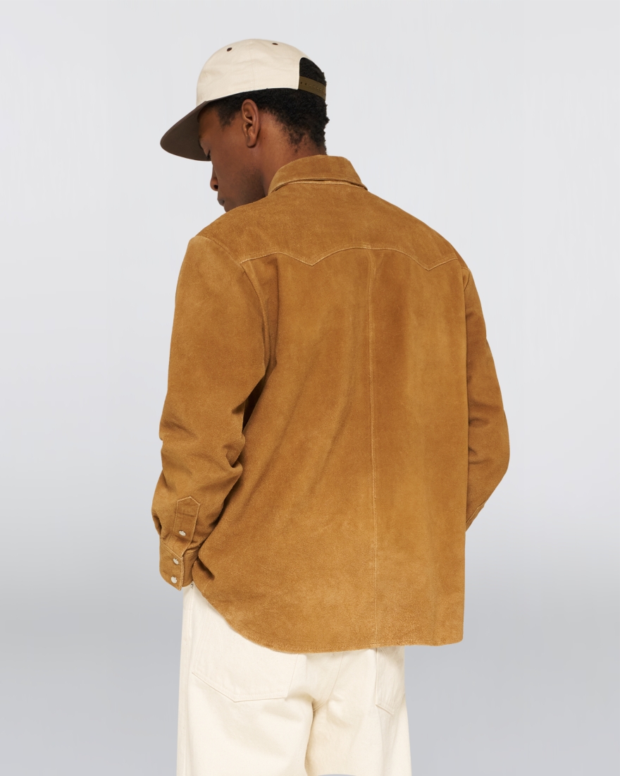 EDWIN Western Suede Shirt LS Brown