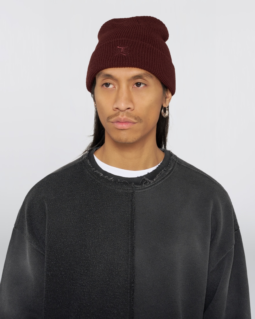 EDWIN Waffle Beanie Rum Raisin