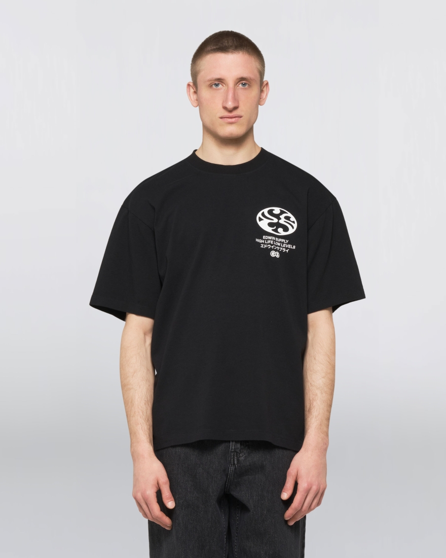 EDWIN Monoguramu T-Shirt Black