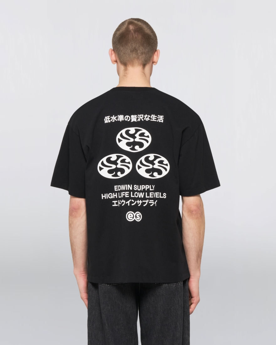 EDWIN Monoguramu T-Shirt Black