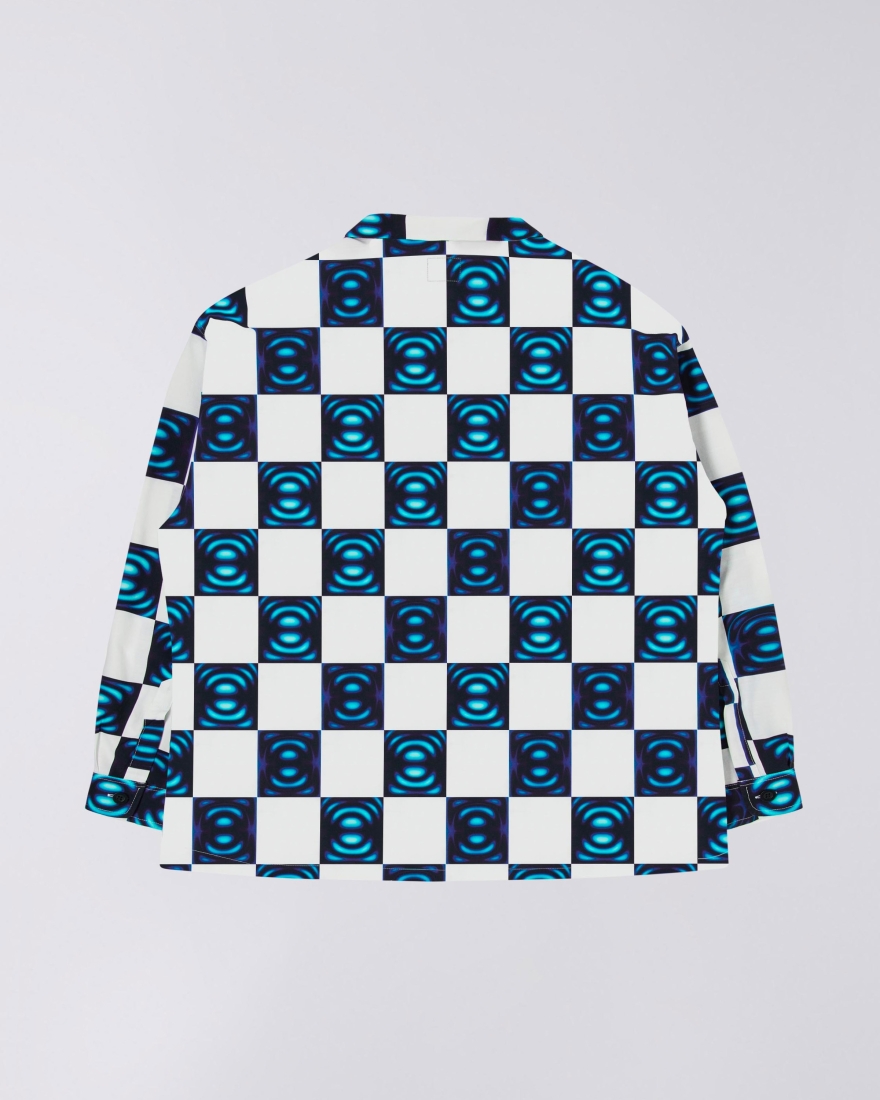 EDWIN Digital Check Shirt LS Blue / White