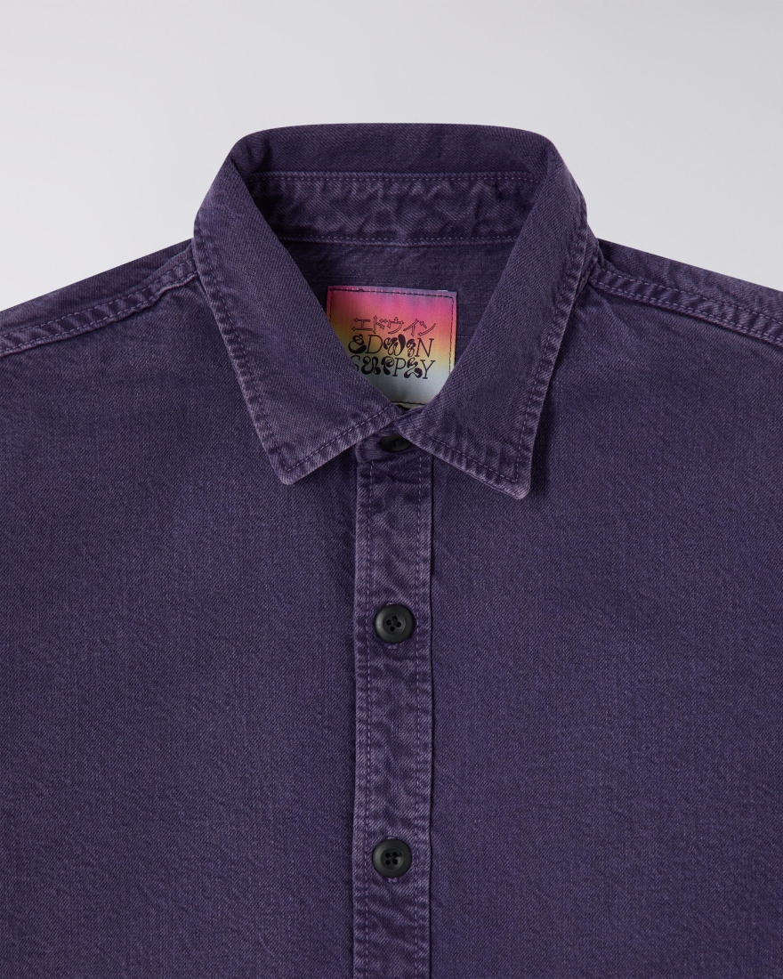 EDWIN Sebastian Shirt LS Purple Plumeria
