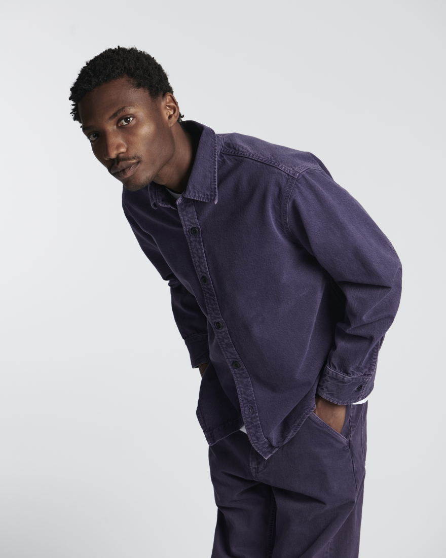 EDWIN Sebastian Shirt LS Purple Plumeria