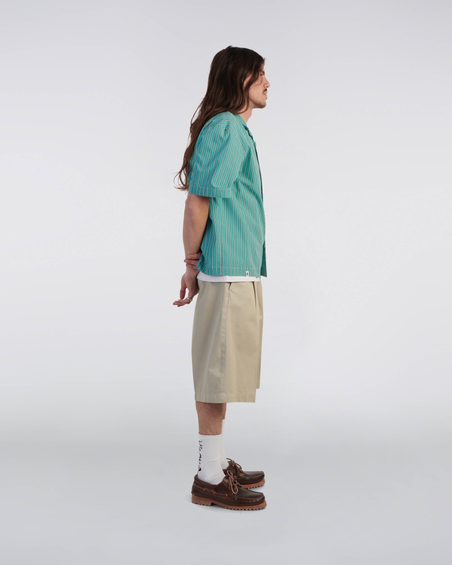 EDWIN Saga Shirt SS Green / White