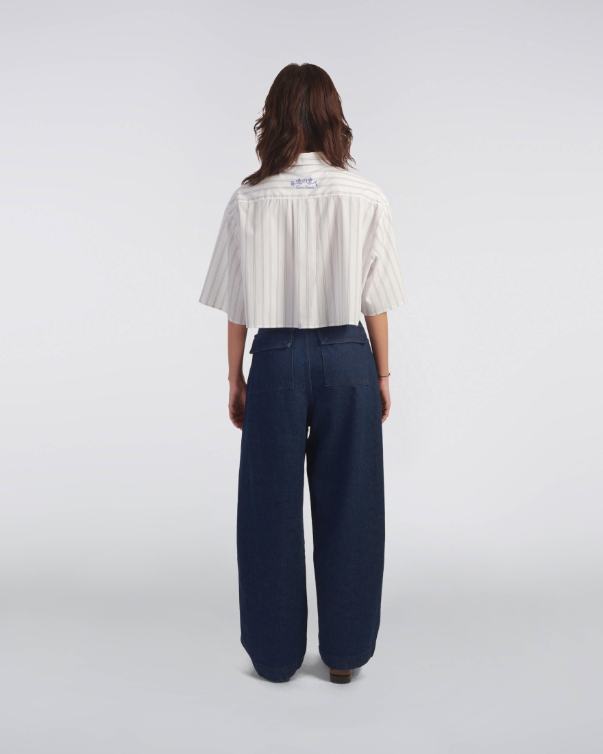 EDWIN W' Alix Shirt SS Grey / White