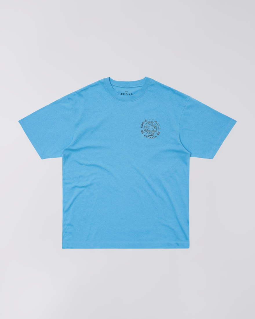 EDWIN Edwin Music Channel T-Shirt Azure Blue