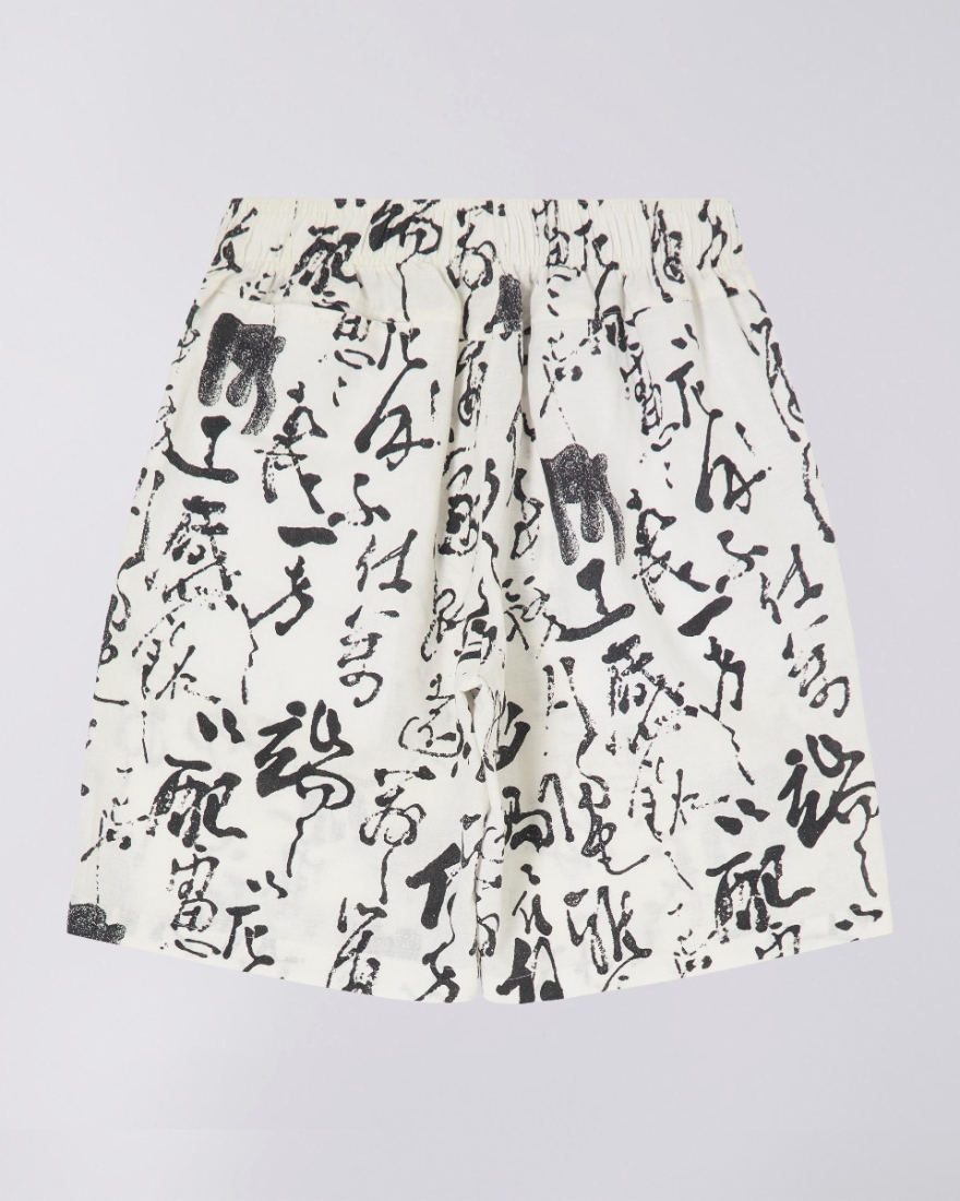 EDWIN Private Letter Short Black / White