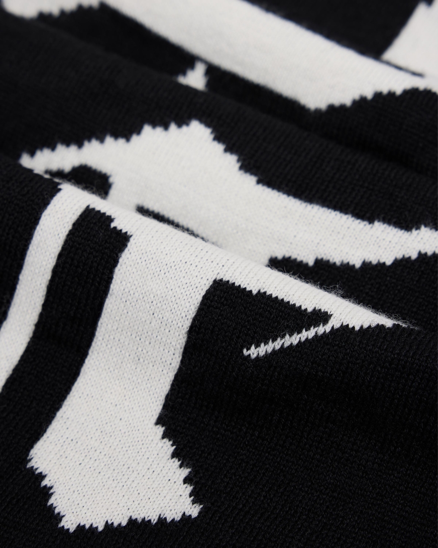 EDWIN Graphic Scarf Black