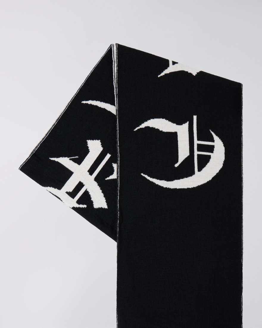 EDWIN Graphic Scarf Black