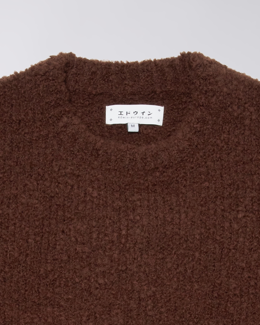 EDWIN Dun Textured Sweater Rum Raisin