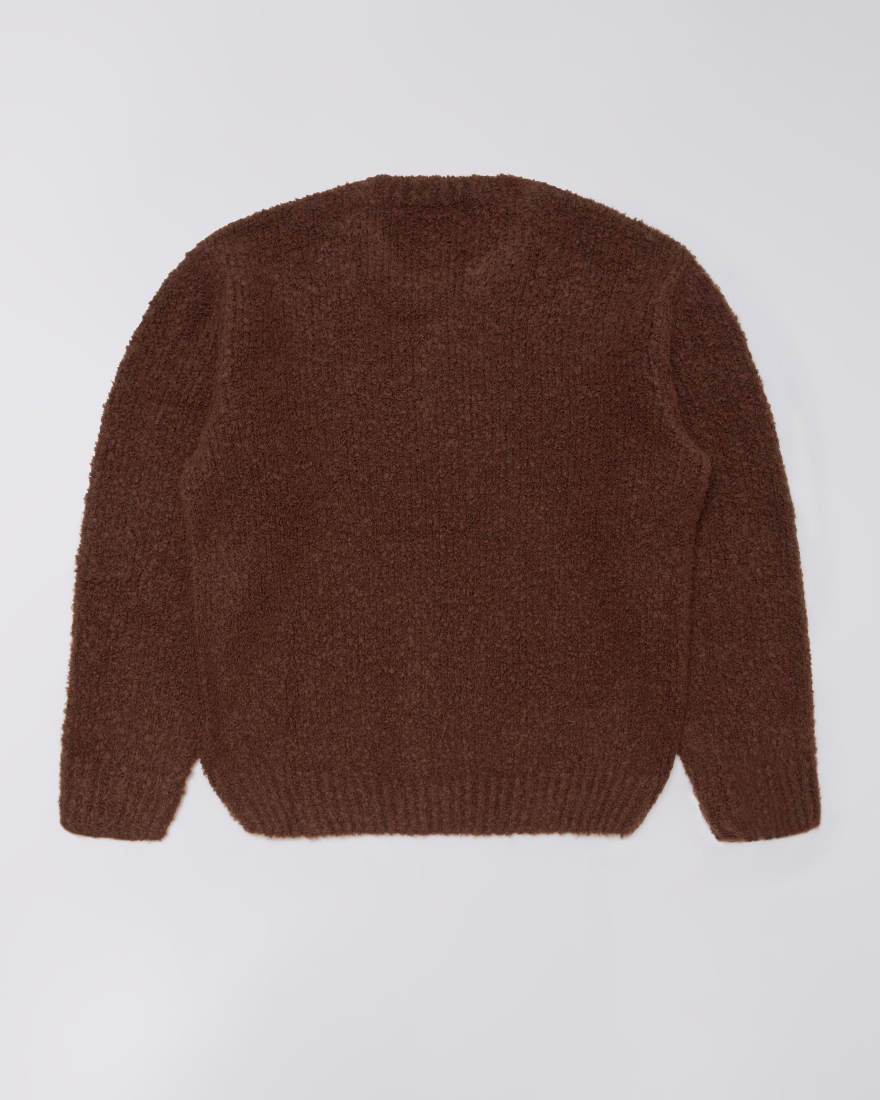 EDWIN Dun Textured Sweater Rum Raisin