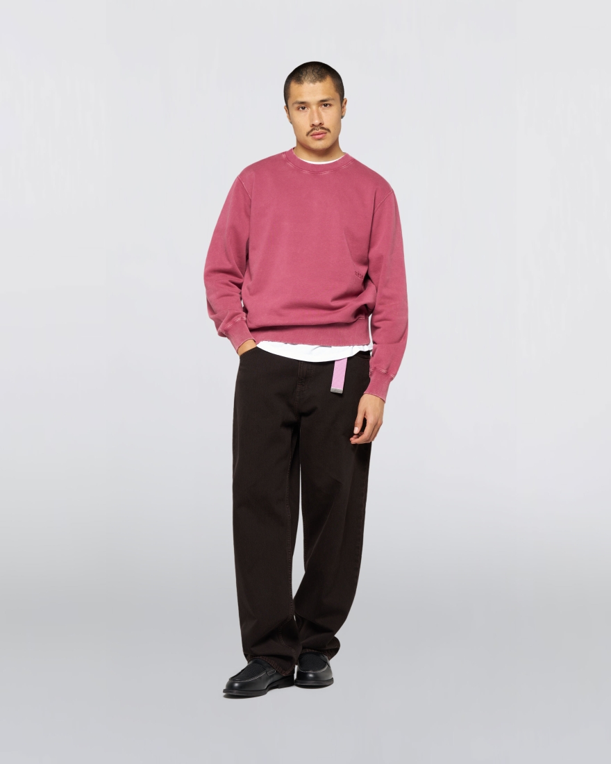 EDWIN Axiom Crew Sweat Red Plum