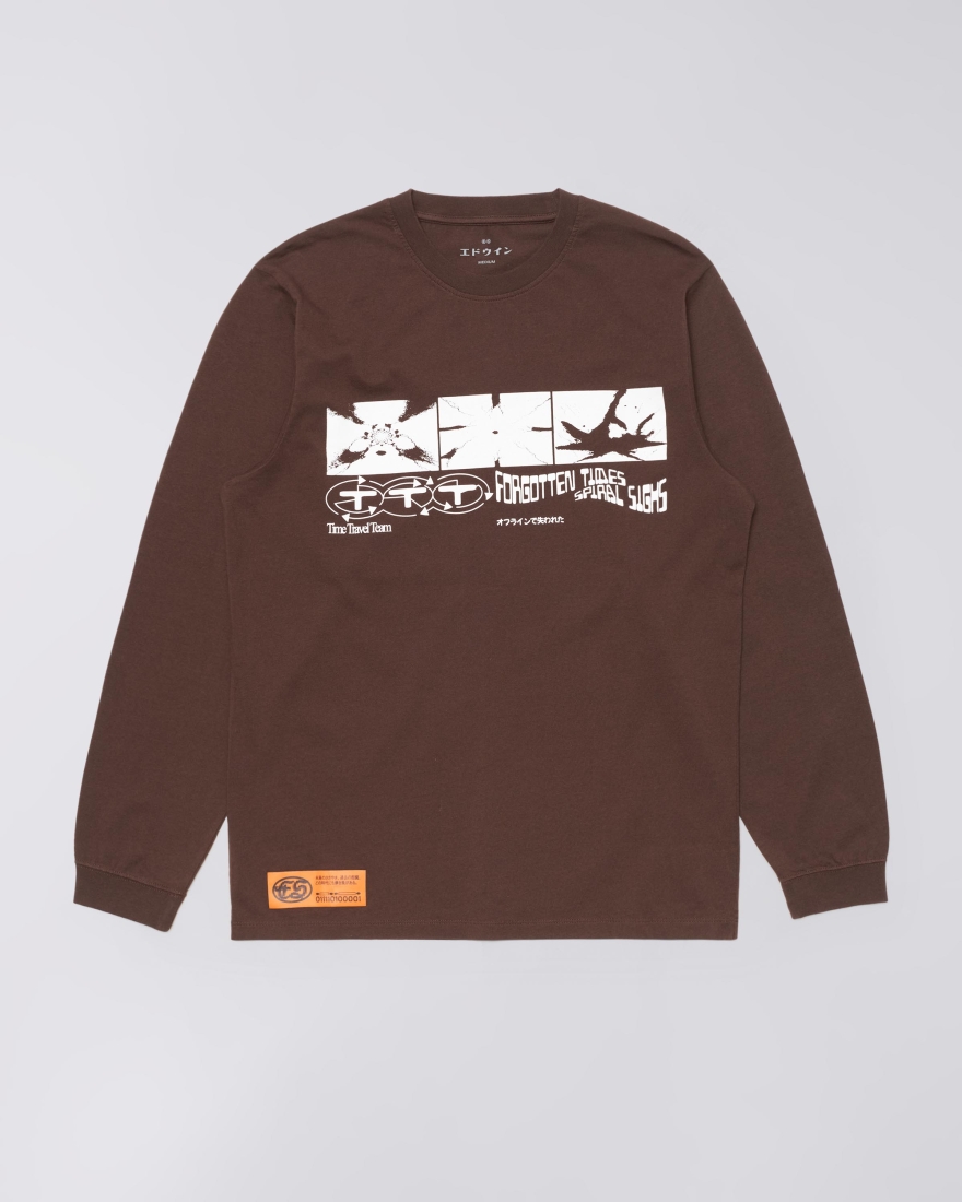 EDWIN Always Late T-Shirt LS Coffee Bean