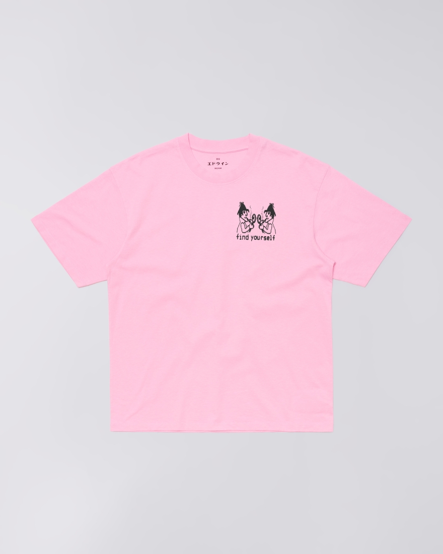 EDWIN Positive Chaos T-Shirt Begonia Pink