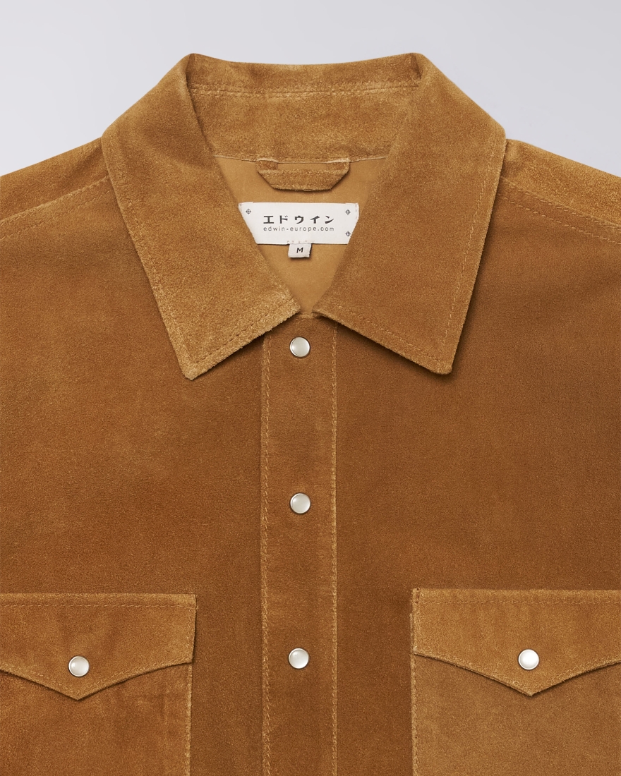 EDWIN Western Suede Shirt LS Brown