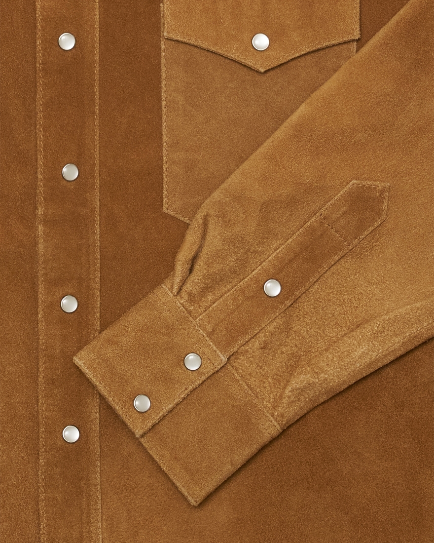 EDWIN Western Suede Shirt LS Brown