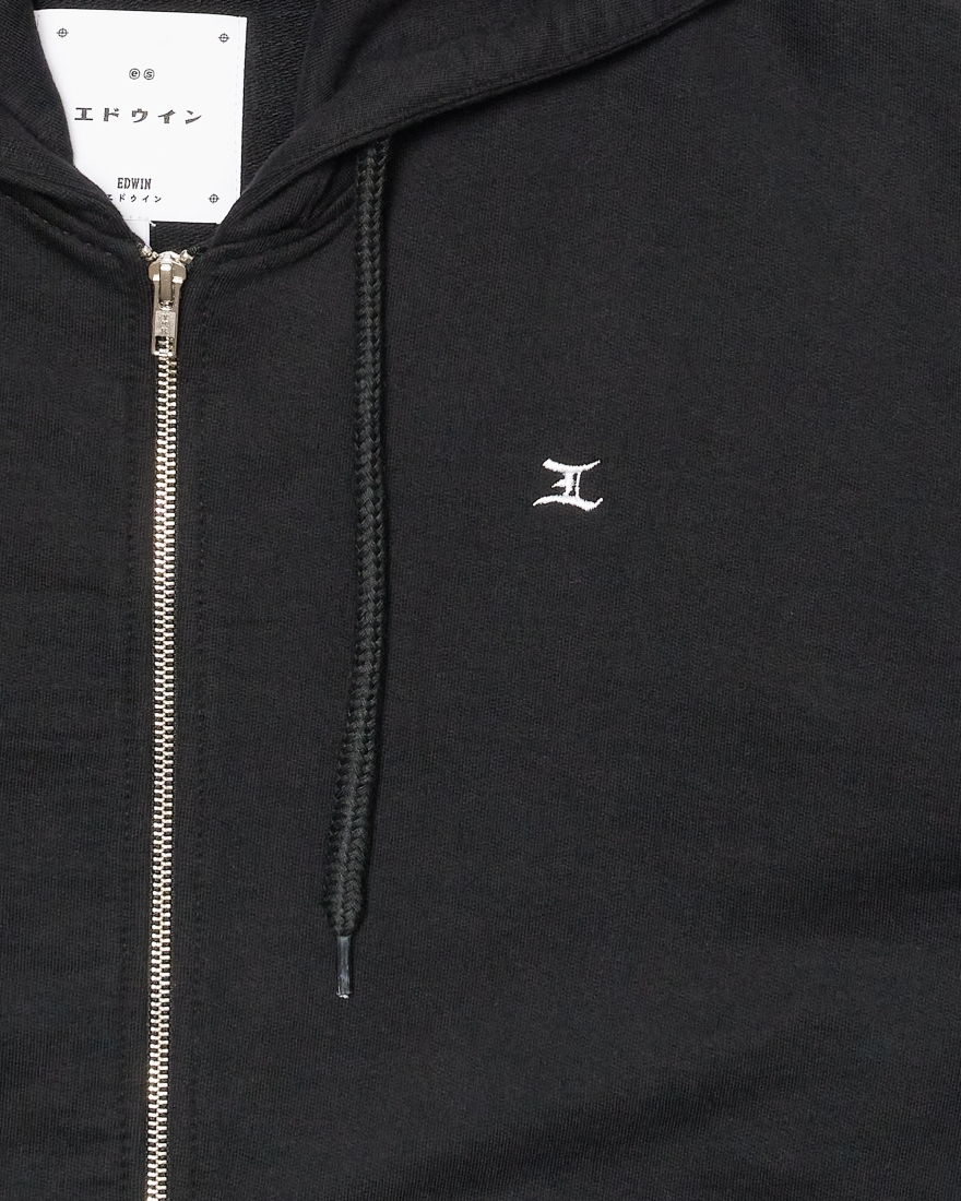 EDWIN Gem Zipped Hoodie Sweat Black