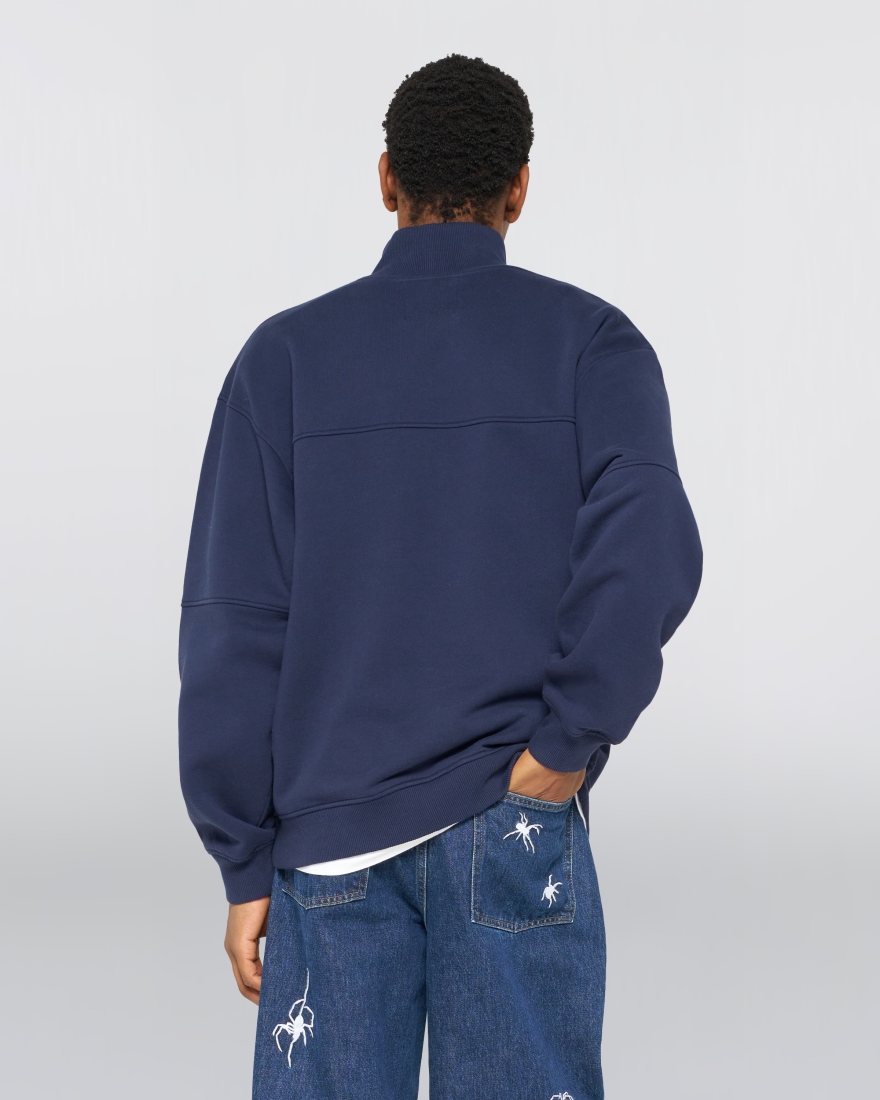 EDWIN Koji Half Zip Sweat Maritime Blue