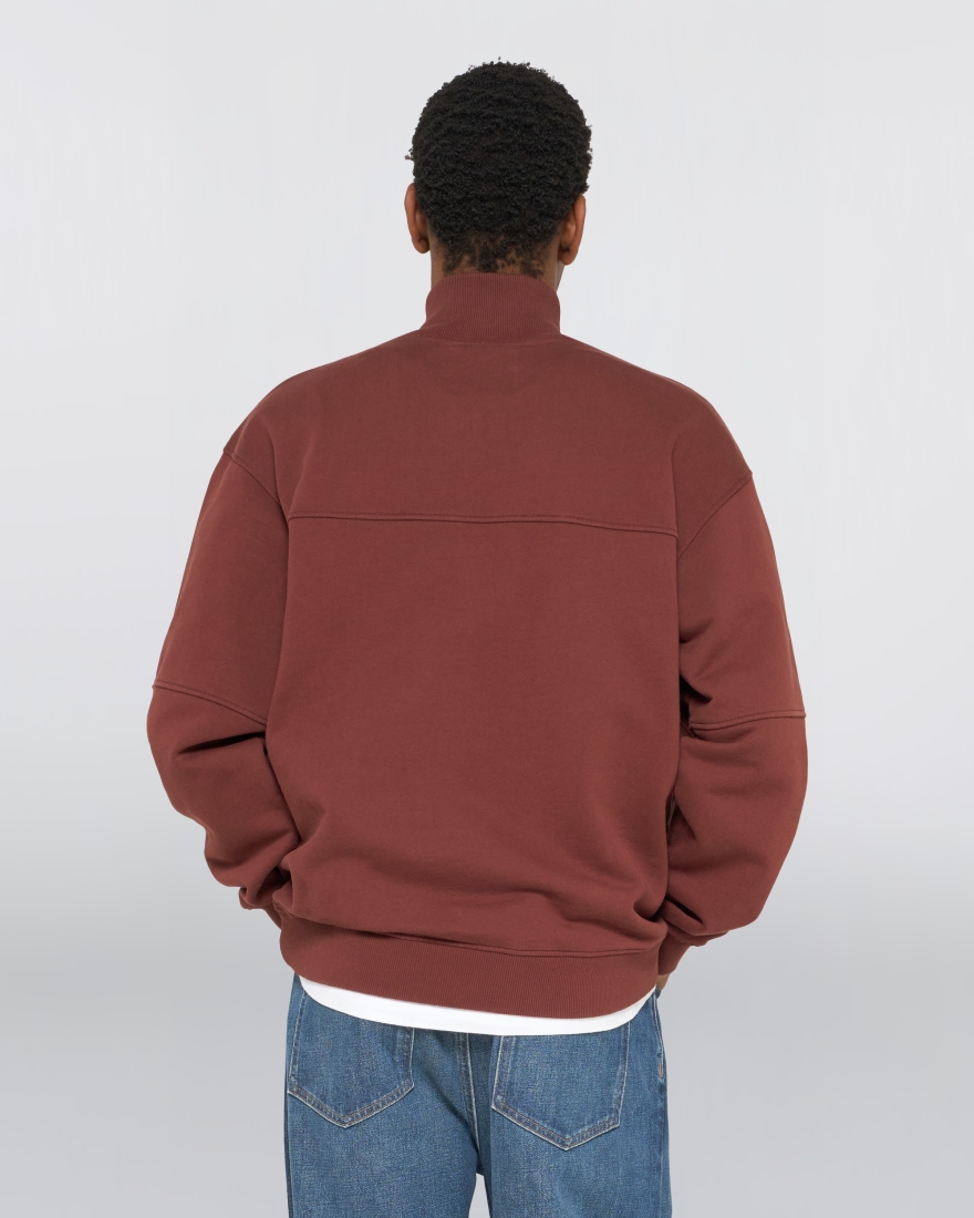 EDWIN Koji Half Zip Sweat Rum Raisin
