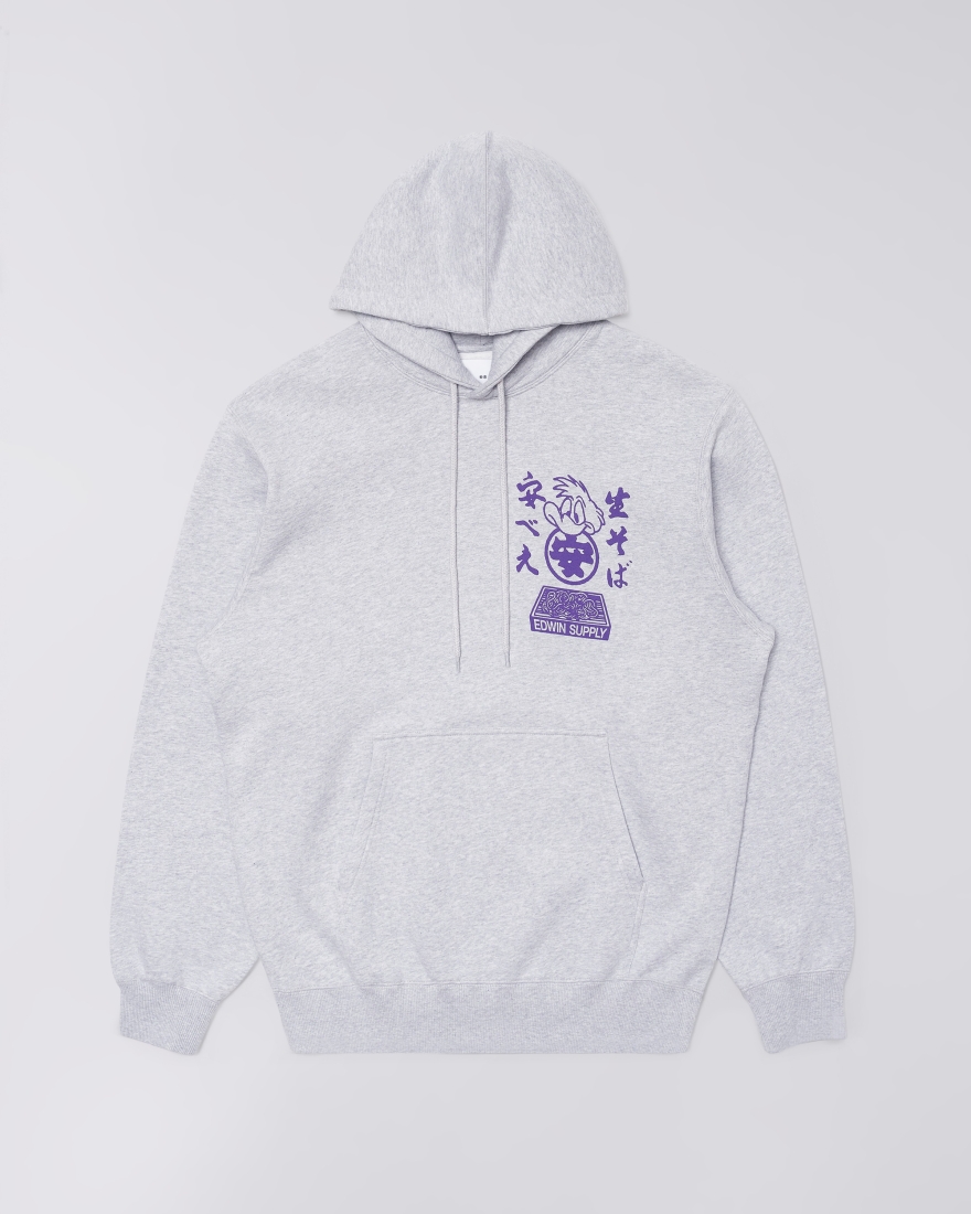 EDWIN Soba Yasubé Hoodie Sweat Grey Marl