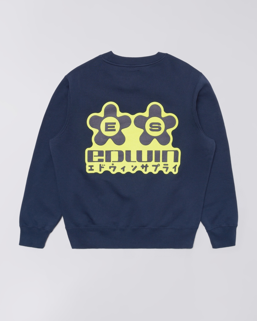 EDWIN Sunset On Fuji San Sweat Grey Marl