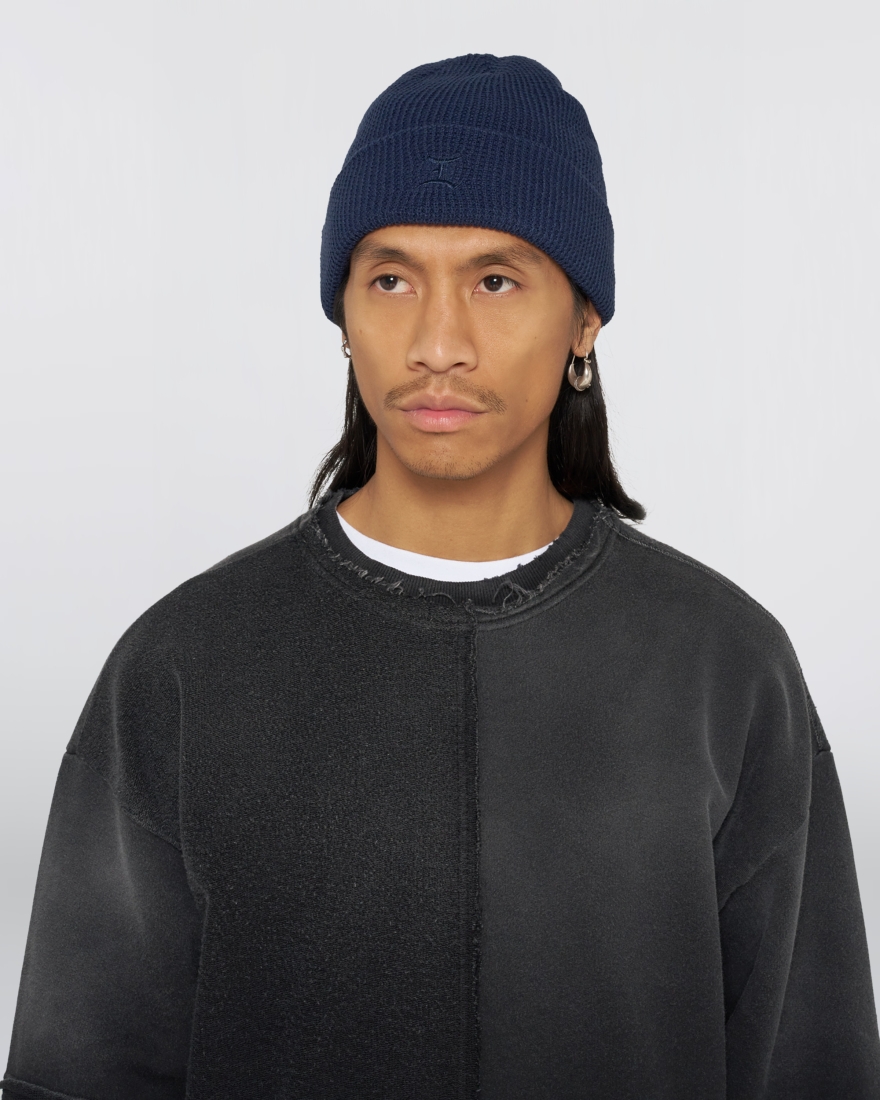 EDWIN Waffle Beanie Maritime Blue