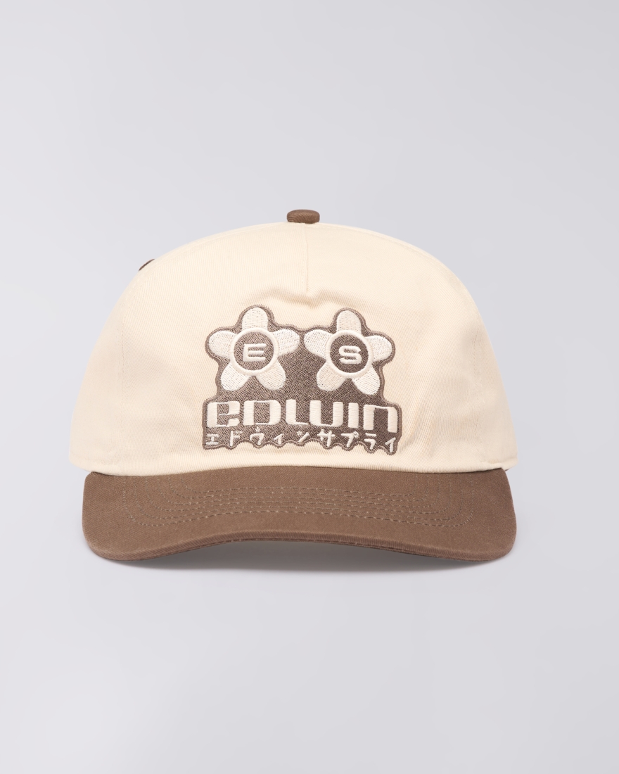 EDWIN Sakura 5 Panel Cap  Brown / Beige