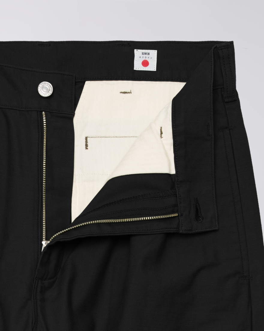 EDWIN 2 Tuck Pant Black