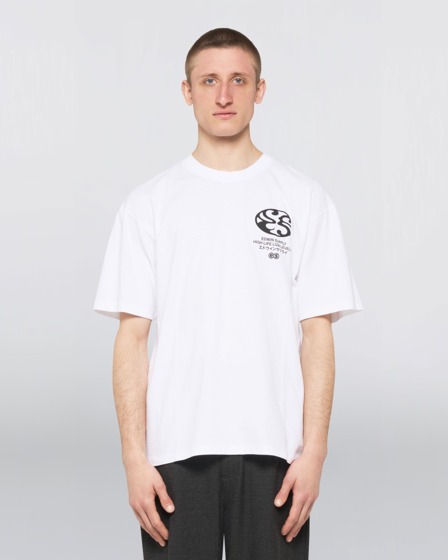EDWIN Monoguramu Socks White