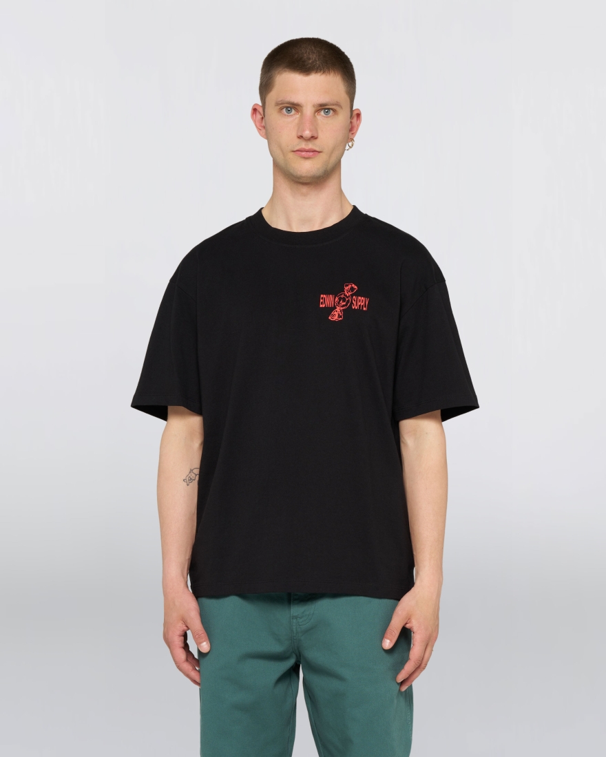EDWIN Sorry Tokyo T-Shirt Black